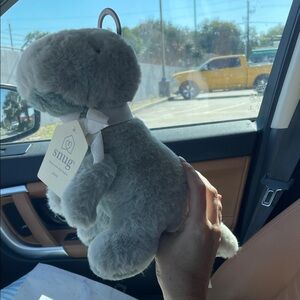 Snug Gray Plush Hippo Toy